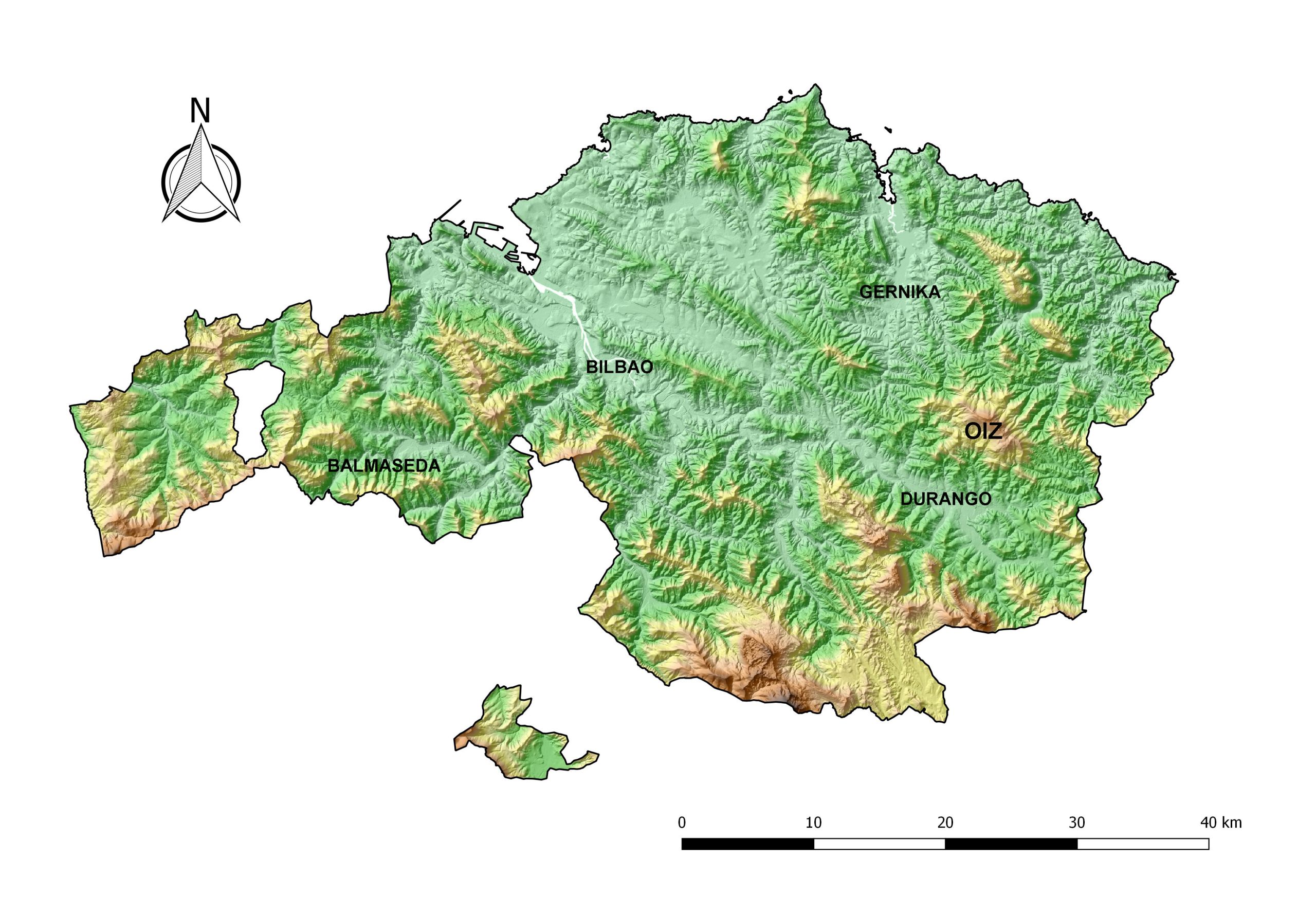 Mapa Investigaciones en Gorbeia
